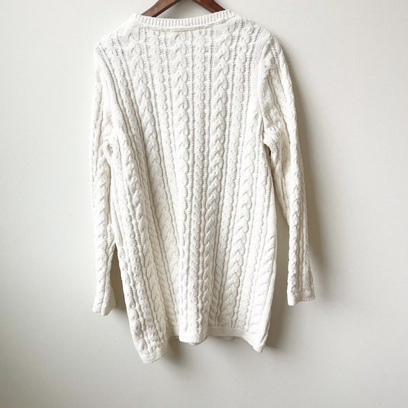 J. Jill Chunky Cable Knit Pullover Chenille Sweater Super Soft Womens Medium EUC - Picture 4 of 7